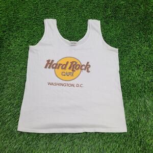 Vintage 90s Hard-Rock Cafe Tank-Top Large 21x27 Washington-DC